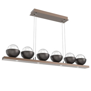Hammerton Studio - PLB0093-0B-BB-C-CA1-L3-GP - LED Linear Suspension - Cabochon - Burnished Bronze