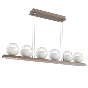 Hammerton Studio - PLB0093-0B-BB-C-CA1-L3-WI - LED Linear Suspension - Cabochon - Burnished Bronze