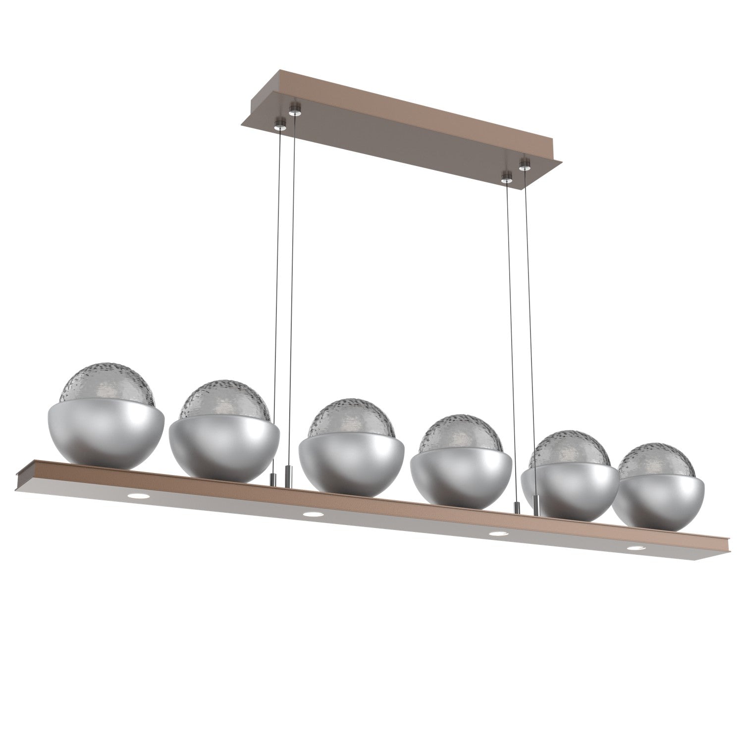 Hammerton Studio - PLB0093-0B-BB-S-CA1-L1-CS - LED Linear Suspension - Cabochon - Burnished Bronze