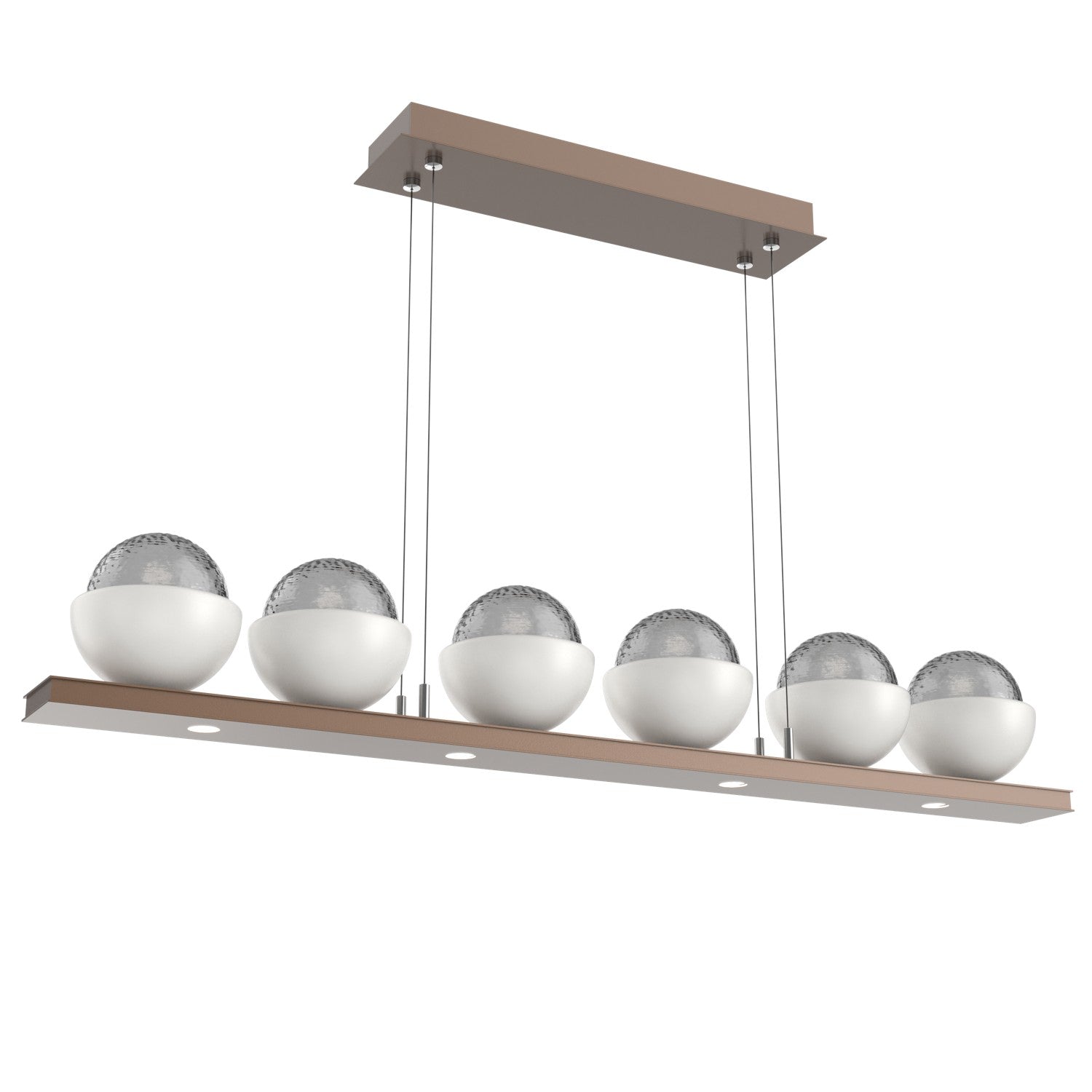 Hammerton Studio - PLB0093-0B-BB-S-CA1-L1-WI - LED Linear Suspension - Cabochon - Burnished Bronze