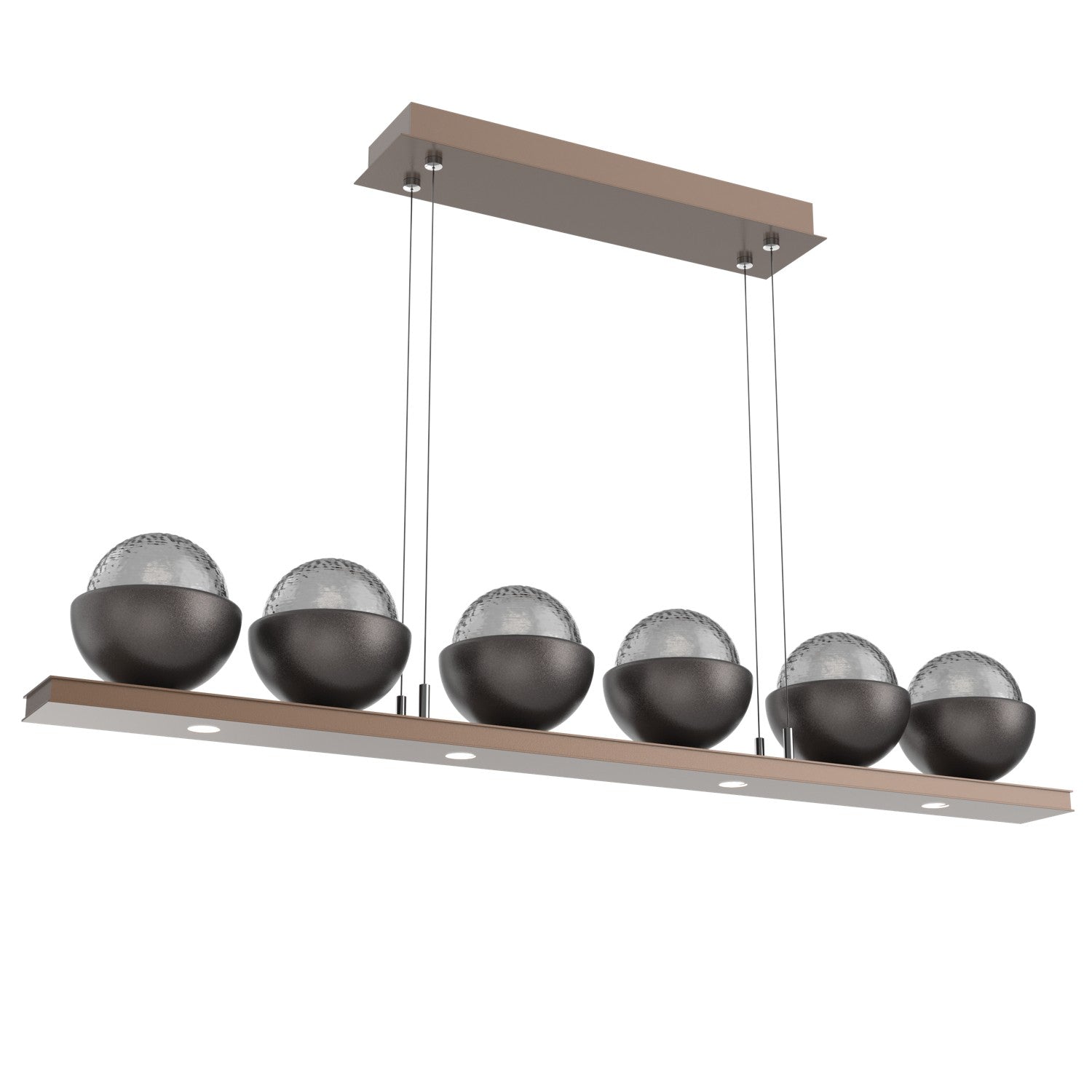 Hammerton Studio - PLB0093-0B-BB-S-CA1-L3-GP - LED Linear Suspension - Cabochon - Burnished Bronze