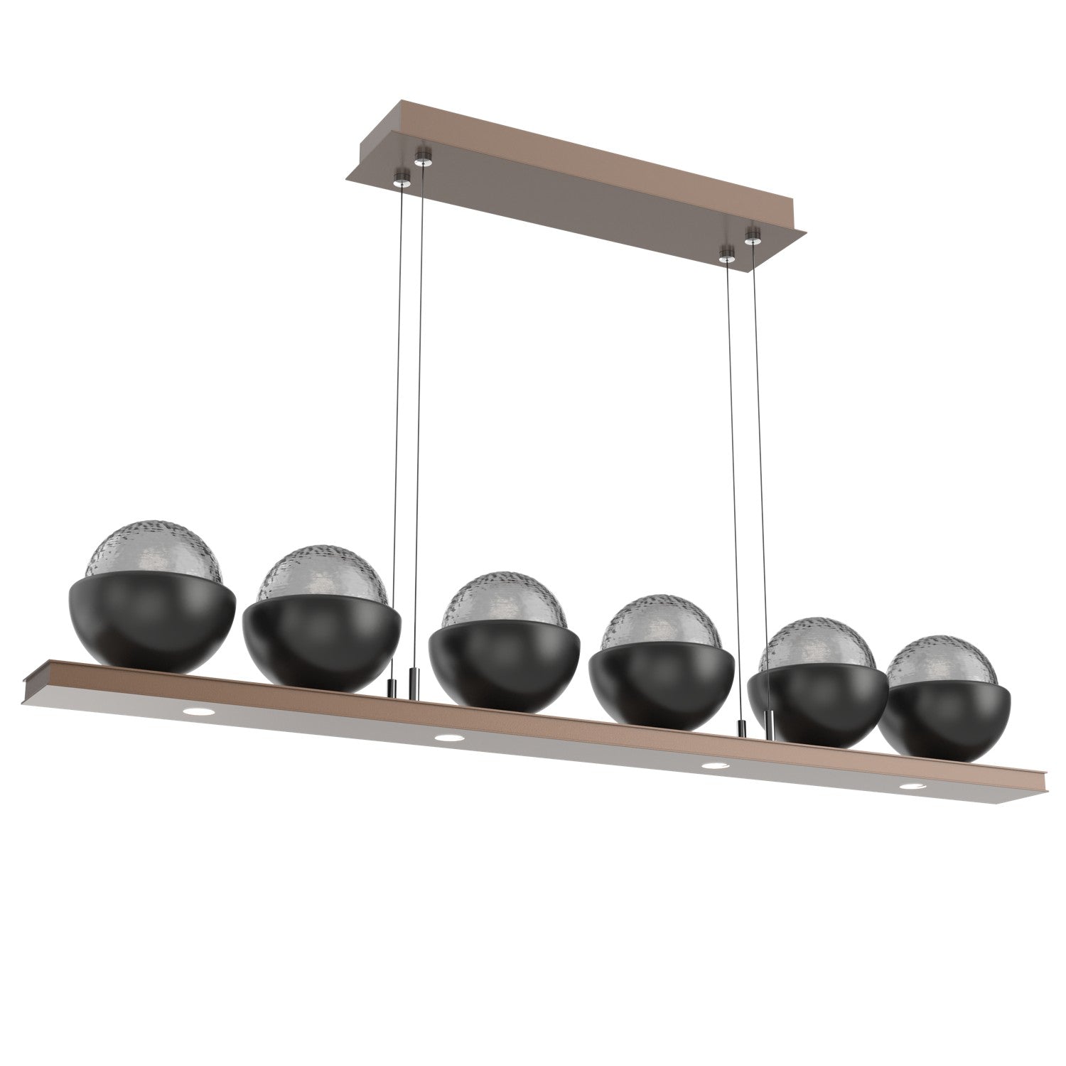 Hammerton Studio - PLB0093-0B-BB-S-CA1-L3-MB - LED Linear Suspension - Cabochon - Burnished Bronze