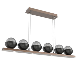Hammerton Studio - PLB0093-0B-BB-S-CA1-L3-MB - LED Linear Suspension - Cabochon - Burnished Bronze
