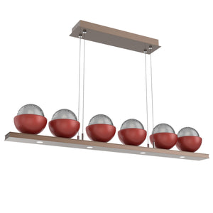 Hammerton Studio - PLB0093-0B-BB-S-CA1-L3-RE - LED Linear Suspension - Cabochon - Burnished Bronze