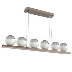 Hammerton Studio - PLB0093-0B-BB-S-CA1-L3-WI - LED Linear Suspension - Cabochon - Burnished Bronze
