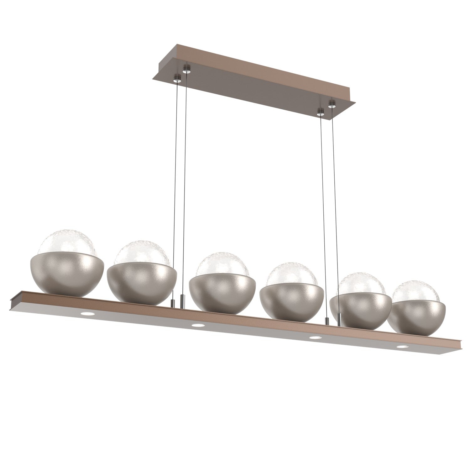 Hammerton Studio - PLB0093-0B-BB-WL-CA1-L3-BS - LED Linear Suspension - Cabochon - Burnished Bronze