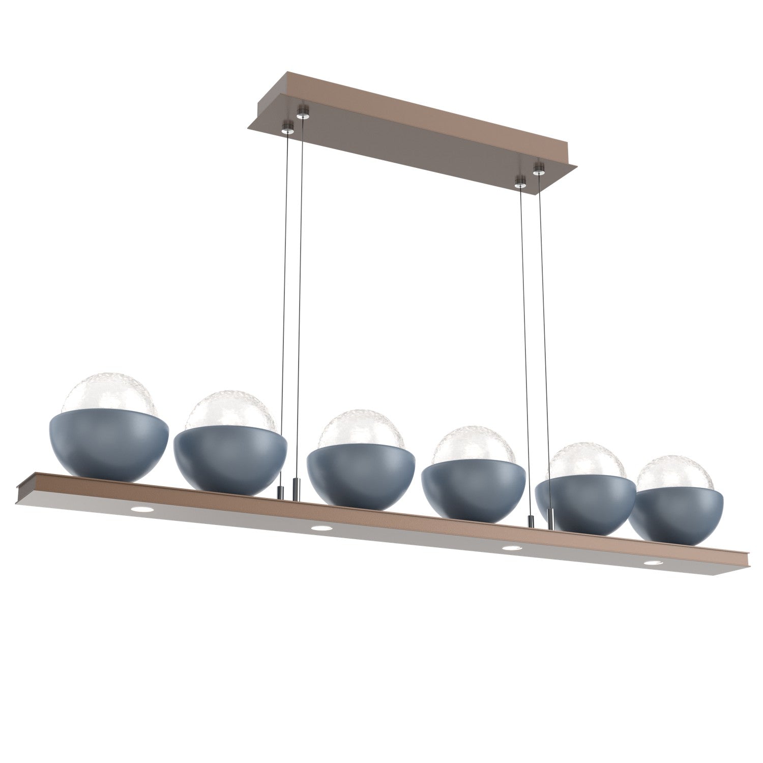 Hammerton Studio - PLB0093-0B-BB-WL-CA1-L3-BU - LED Linear Suspension - Cabochon - Burnished Bronze