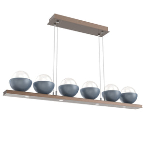 Hammerton Studio - PLB0093-0B-BB-WL-CA1-L3-BU - LED Linear Suspension - Cabochon - Burnished Bronze