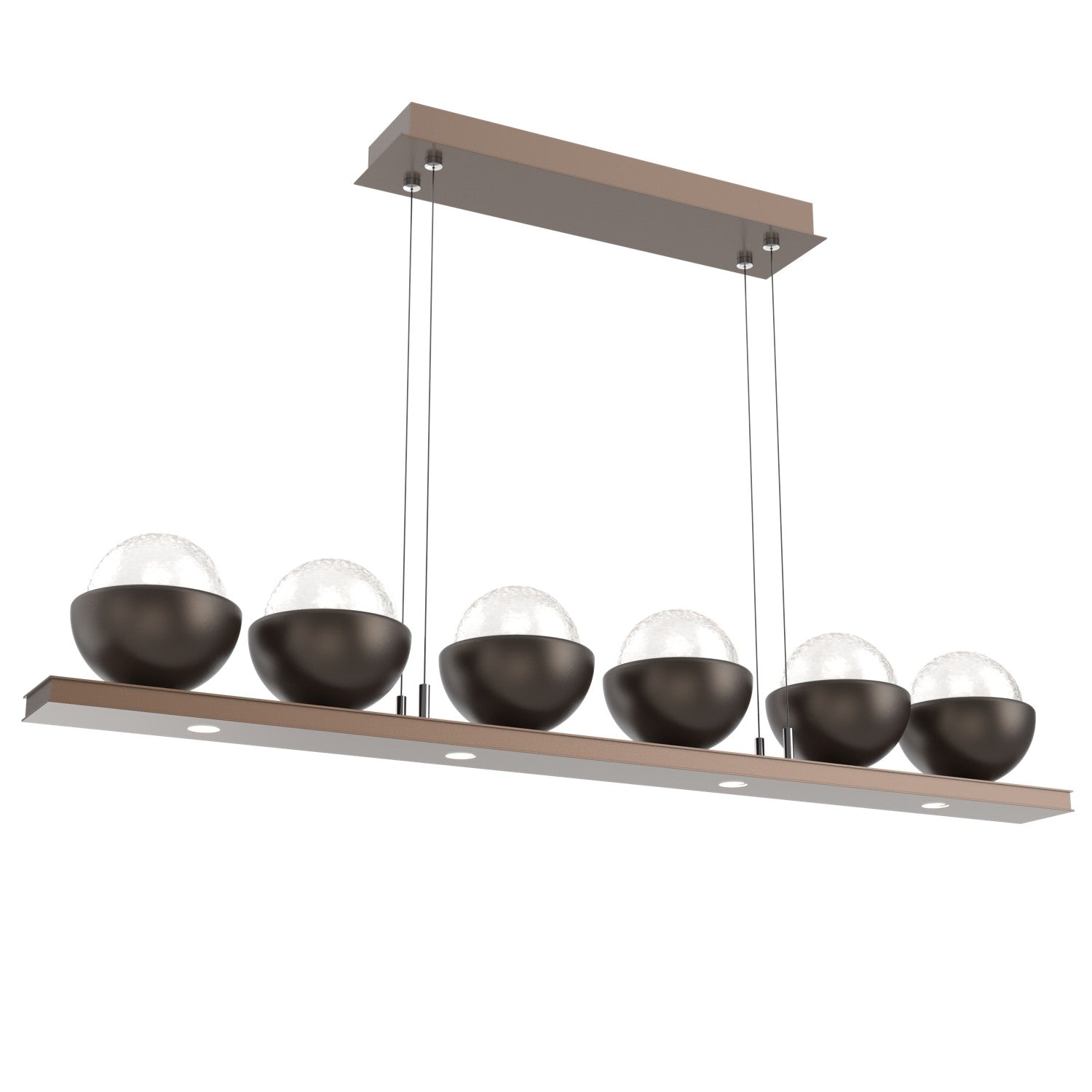 Hammerton Studio - PLB0093-0B-BB-WL-CA1-L3-FB - LED Linear Suspension - Cabochon - Burnished Bronze