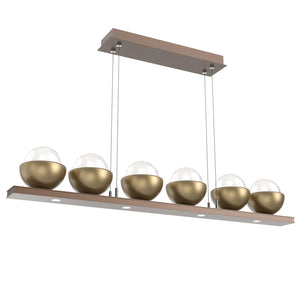 Hammerton Studio - PLB0093-0B-BB-WL-CA1-L3-GB - LED Linear Suspension - Cabochon - Burnished Bronze
