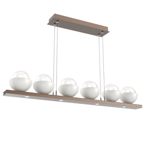 Hammerton Studio - PLB0093-0B-BB-WL-CA1-L3-WI - LED Linear Suspension - Cabochon - Burnished Bronze