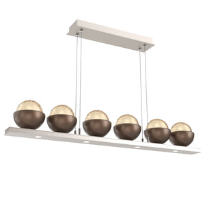 Hammerton Studio - PLB0093-0B-BS-A-CA1-L3-BB - LED Linear Suspension - Cabochon - Beige Silver
