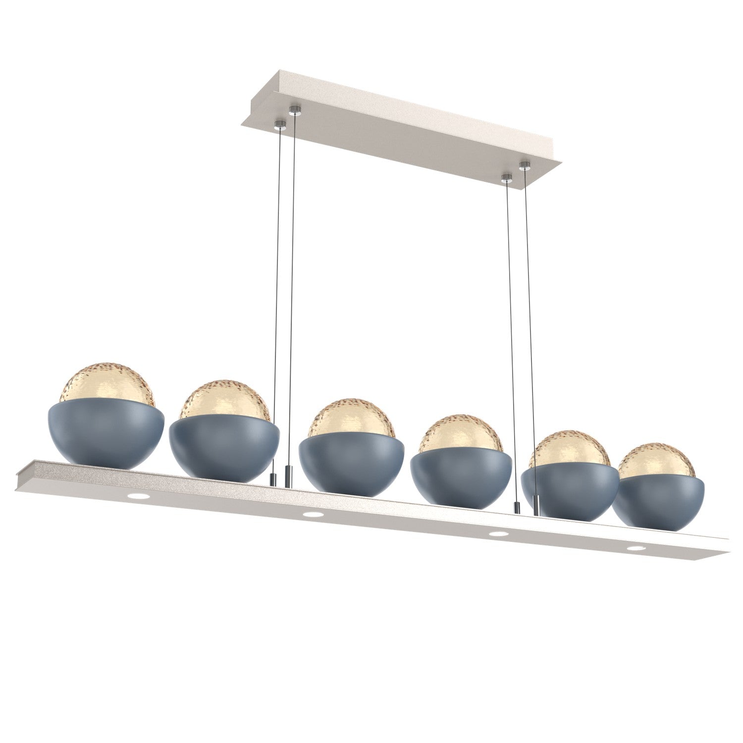 Hammerton Studio - PLB0093-0B-BS-A-CA1-L3-BU - LED Linear Suspension - Cabochon - Beige Silver