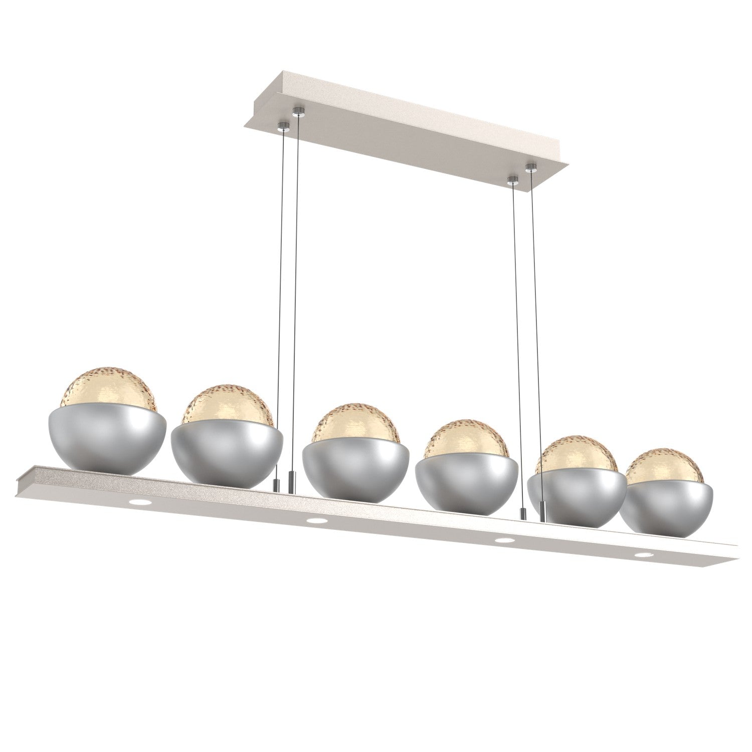 Hammerton Studio - PLB0093-0B-BS-A-CA1-L3-CS - LED Linear Suspension - Cabochon - Beige Silver