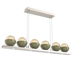 Hammerton Studio - PLB0093-0B-BS-A-CA1-L3-GE - LED Linear Suspension - Cabochon - Beige Silver