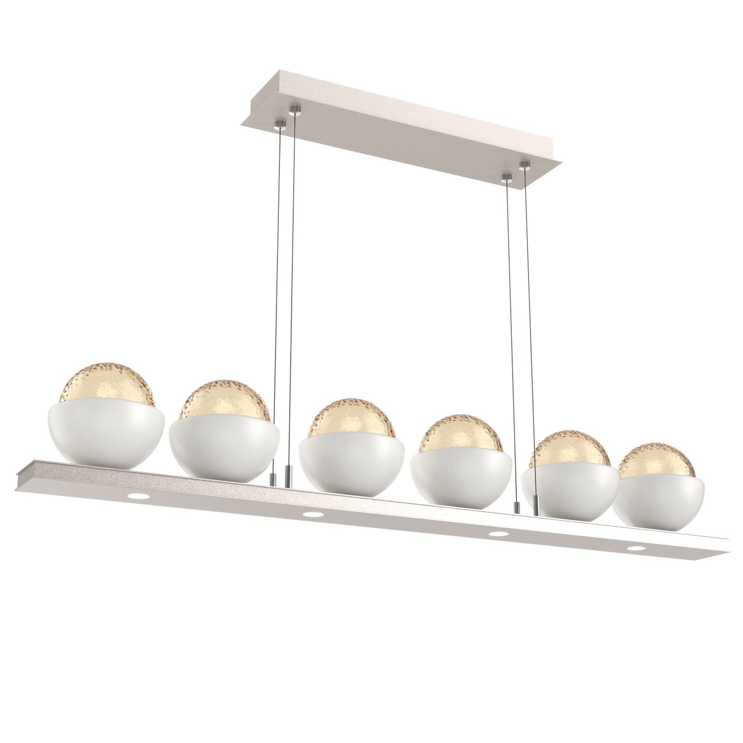 Hammerton Studio - PLB0093-0B-BS-A-CA1-L3-WI - LED Linear Suspension - Cabochon - Beige Silver