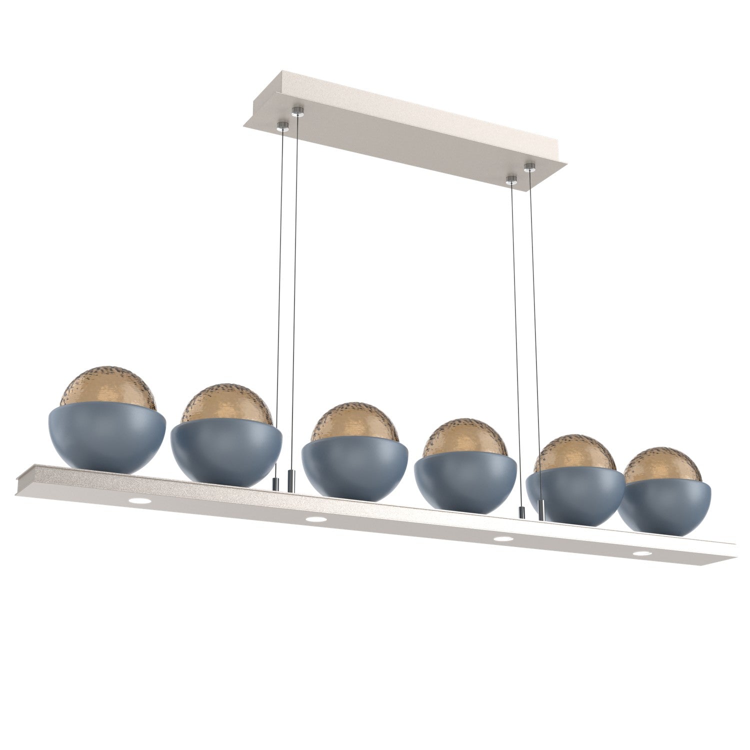 Hammerton Studio - PLB0093-0B-BS-B-CA1-L1-BU - LED Linear Suspension - Cabochon - Beige Silver
