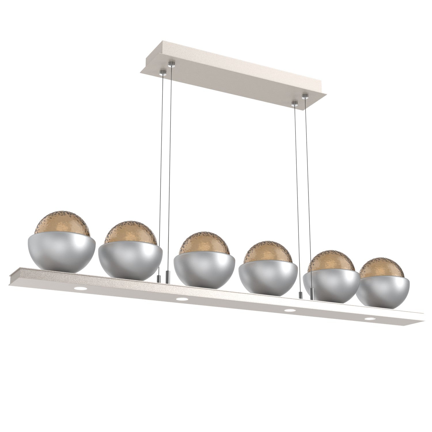 Hammerton Studio - PLB0093-0B-BS-B-CA1-L1-CS - LED Linear Suspension - Cabochon - Beige Silver