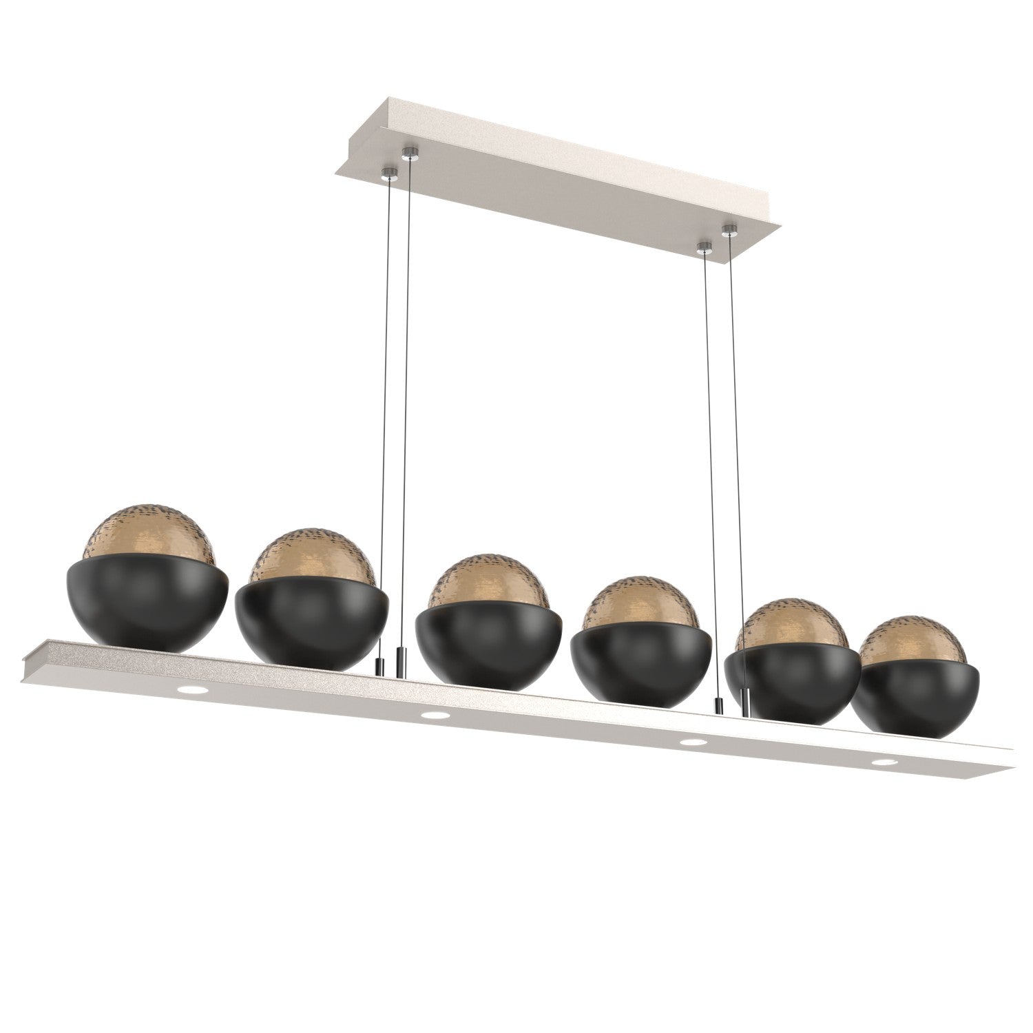 Hammerton Studio - PLB0093-0B-BS-B-CA1-L1-MB - LED Linear Suspension - Cabochon - Beige Silver