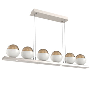 Hammerton Studio - PLB0093-0B-BS-B-CA1-L1-WI - LED Linear Suspension - Cabochon - Beige Silver