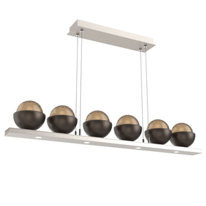 Hammerton Studio - PLB0093-0B-BS-B-CA1-L3-FB - LED Linear Suspension - Cabochon - Beige Silver