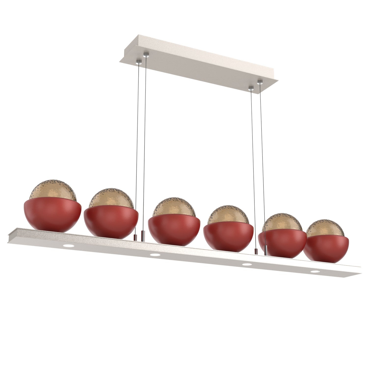 Hammerton Studio - PLB0093-0B-BS-B-CA1-L3-RE - LED Linear Suspension - Cabochon - Beige Silver