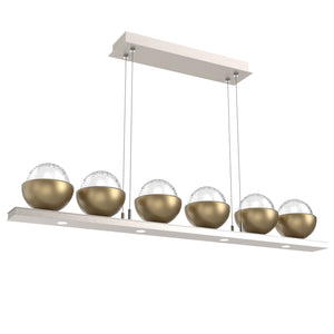 Hammerton Studio - PLB0093-0B-BS-C-CA1-L1-GB - LED Linear Suspension - Cabochon - Beige Silver