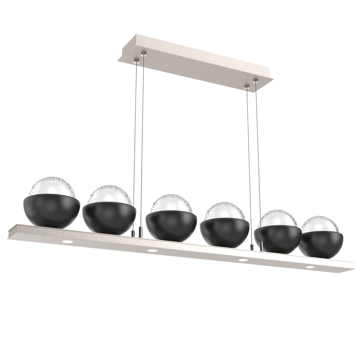 Hammerton Studio - PLB0093-0B-BS-C-CA1-L1-MB - LED Linear Suspension - Cabochon - Beige Silver