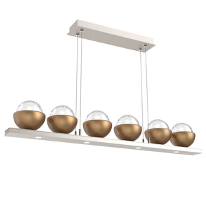 Hammerton Studio - PLB0093-0B-BS-C-CA1-L1-NB - LED Linear Suspension - Cabochon - Beige Silver