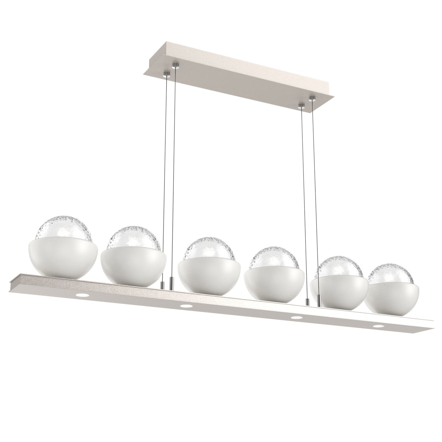 Hammerton Studio - PLB0093-0B-BS-C-CA1-L1-WI - LED Linear Suspension - Cabochon - Beige Silver