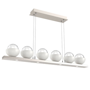 Hammerton Studio - PLB0093-0B-BS-C-CA1-L1-WI - LED Linear Suspension - Cabochon - Beige Silver