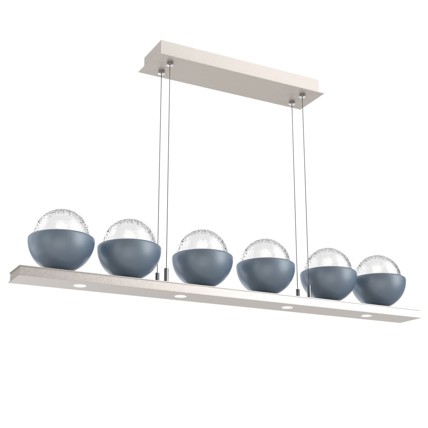 Hammerton Studio - PLB0093-0B-BS-C-CA1-L3-BU - LED Linear Suspension - Cabochon - Beige Silver