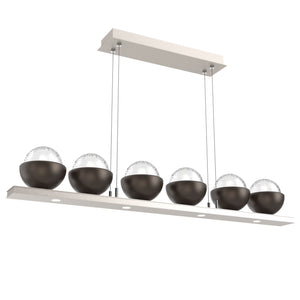 Hammerton Studio - PLB0093-0B-BS-C-CA1-L3-FB - LED Linear Suspension - Cabochon - Beige Silver