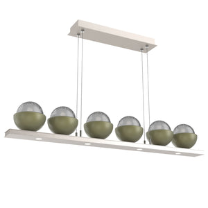 Hammerton Studio - PLB0093-0B-BS-S-CA1-L1-GE - LED Linear Suspension - Cabochon - Beige Silver
