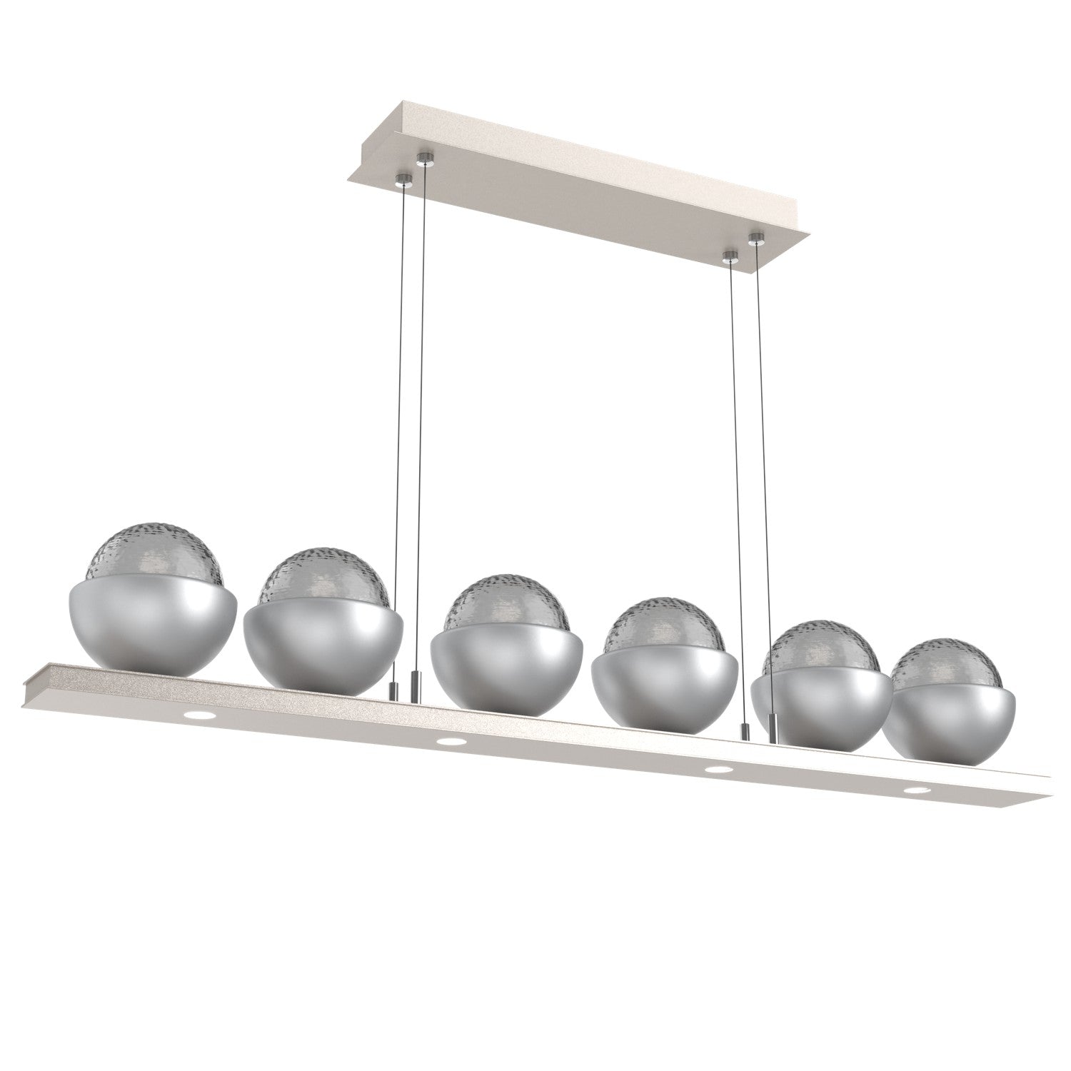Hammerton Studio - PLB0093-0B-BS-S-CA1-L3-CS - LED Linear Suspension - Cabochon - Beige Silver