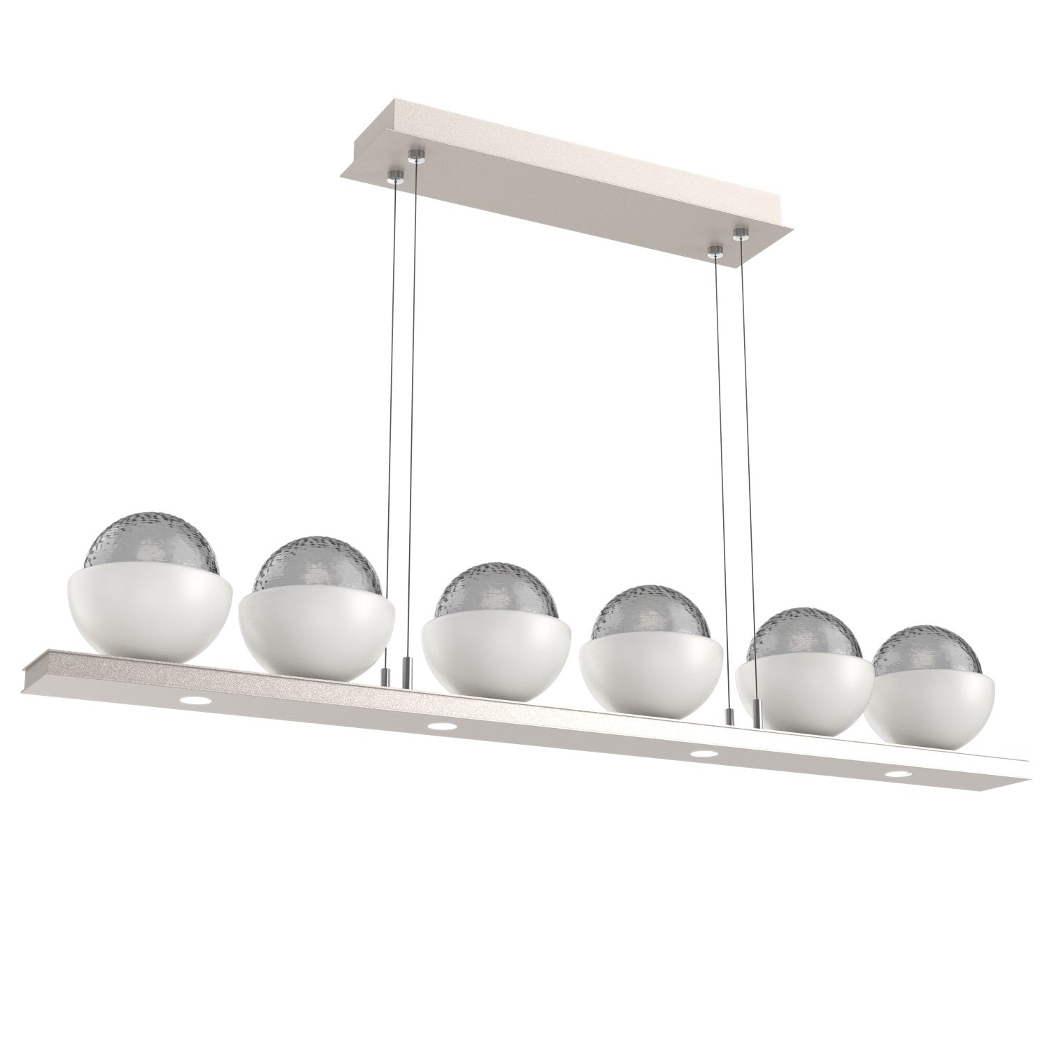 Hammerton Studio - PLB0093-0B-BS-S-CA1-L3-WI - LED Linear Suspension - Cabochon - Beige Silver