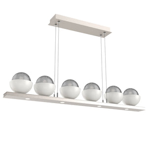 Hammerton Studio - PLB0093-0B-BS-S-CA1-L3-WI - LED Linear Suspension - Cabochon - Beige Silver