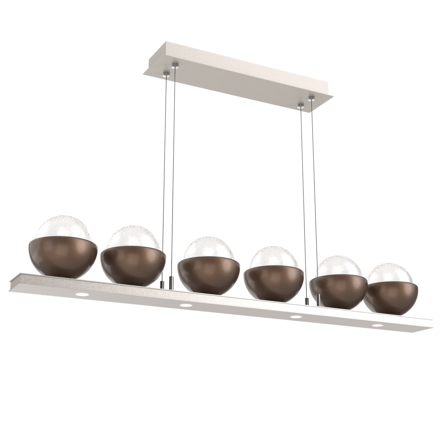 Hammerton Studio - PLB0093-0B-BS-WL-CA1-L3-BB - LED Linear Suspension - Cabochon - Beige Silver