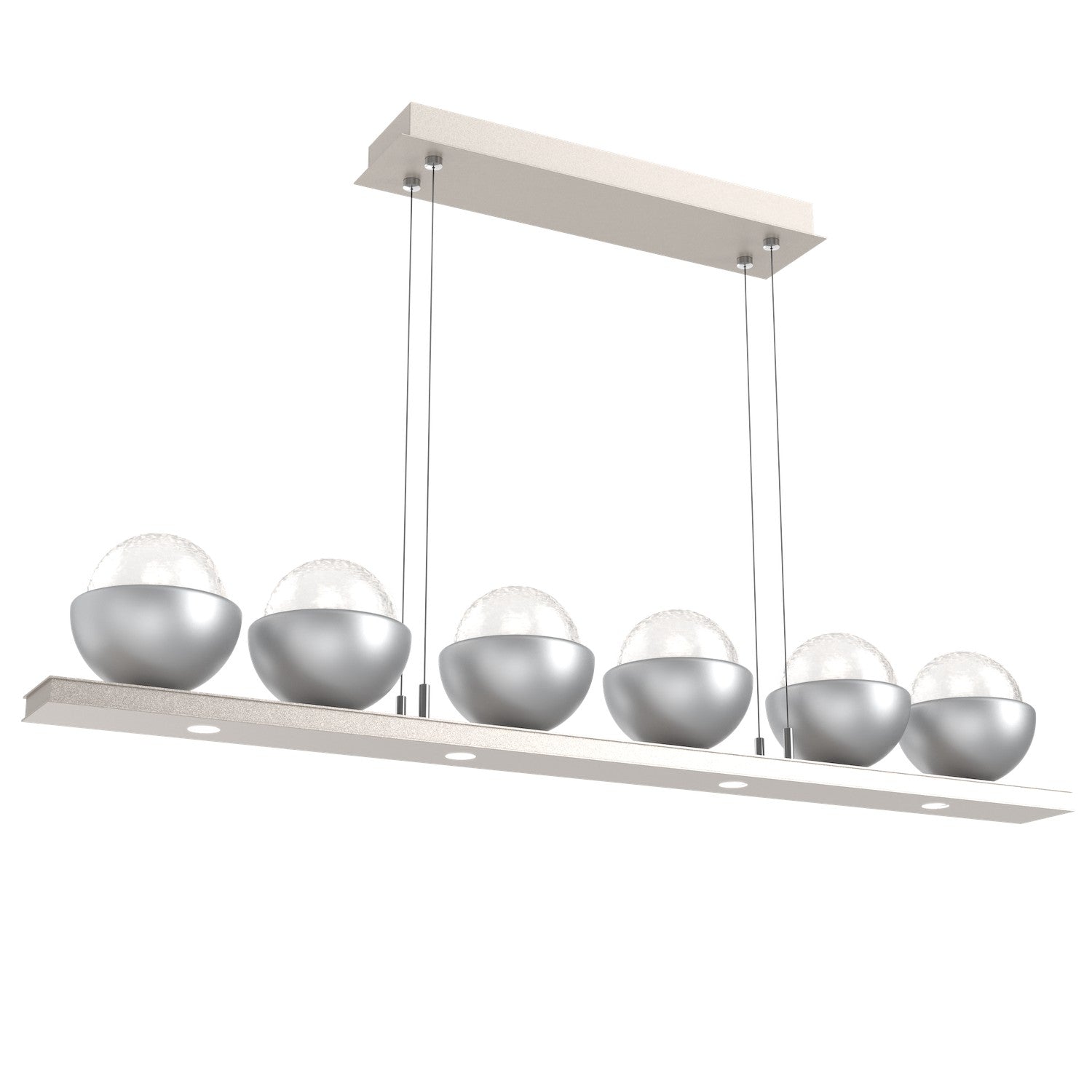 Hammerton Studio - PLB0093-0B-BS-WL-CA1-L3-CS - LED Linear Suspension - Cabochon - Beige Silver