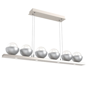 Hammerton Studio - PLB0093-0B-BS-WL-CA1-L3-CS - LED Linear Suspension - Cabochon - Beige Silver