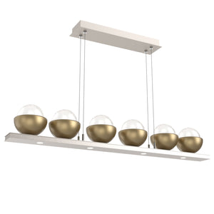 Hammerton Studio - PLB0093-0B-BS-WL-CA1-L3-GB - LED Linear Suspension - Cabochon - Beige Silver