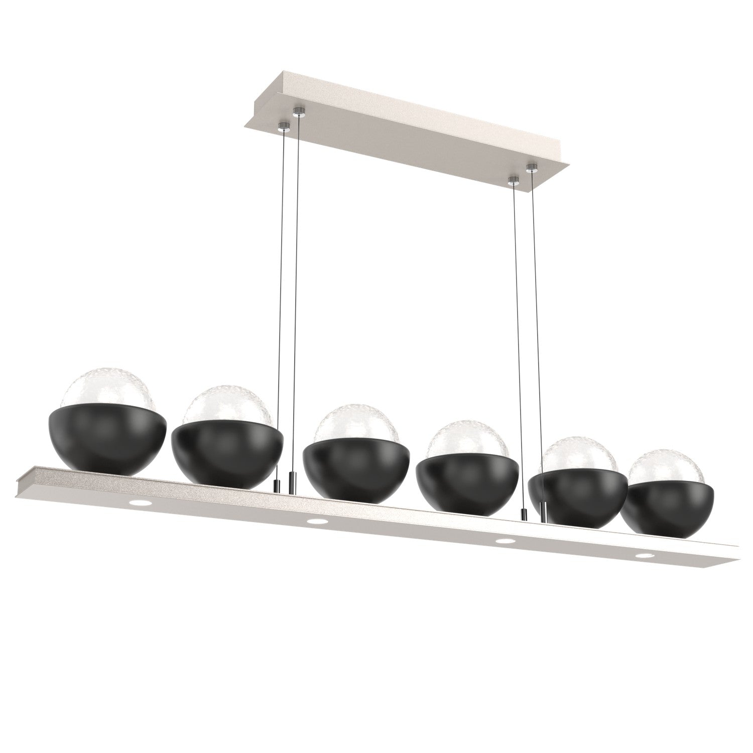 Hammerton Studio - PLB0093-0B-BS-WL-CA1-L3-MB - LED Linear Suspension - Cabochon - Beige Silver
