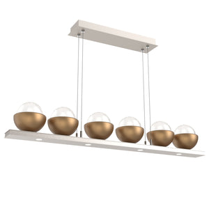 Hammerton Studio - PLB0093-0B-BS-WL-CA1-L3-NB - LED Linear Suspension - Cabochon - Beige Silver