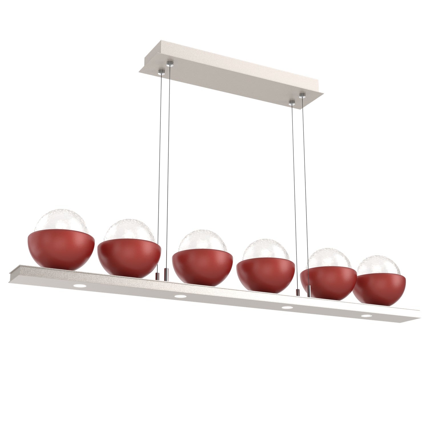 Hammerton Studio - PLB0093-0B-BS-WL-CA1-L3-RE - LED Linear Suspension - Cabochon - Beige Silver