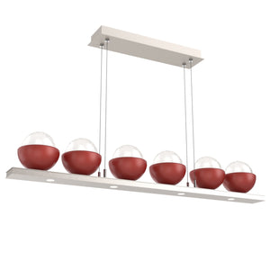 Hammerton Studio - PLB0093-0B-BS-WL-CA1-L3-RE - LED Linear Suspension - Cabochon - Beige Silver