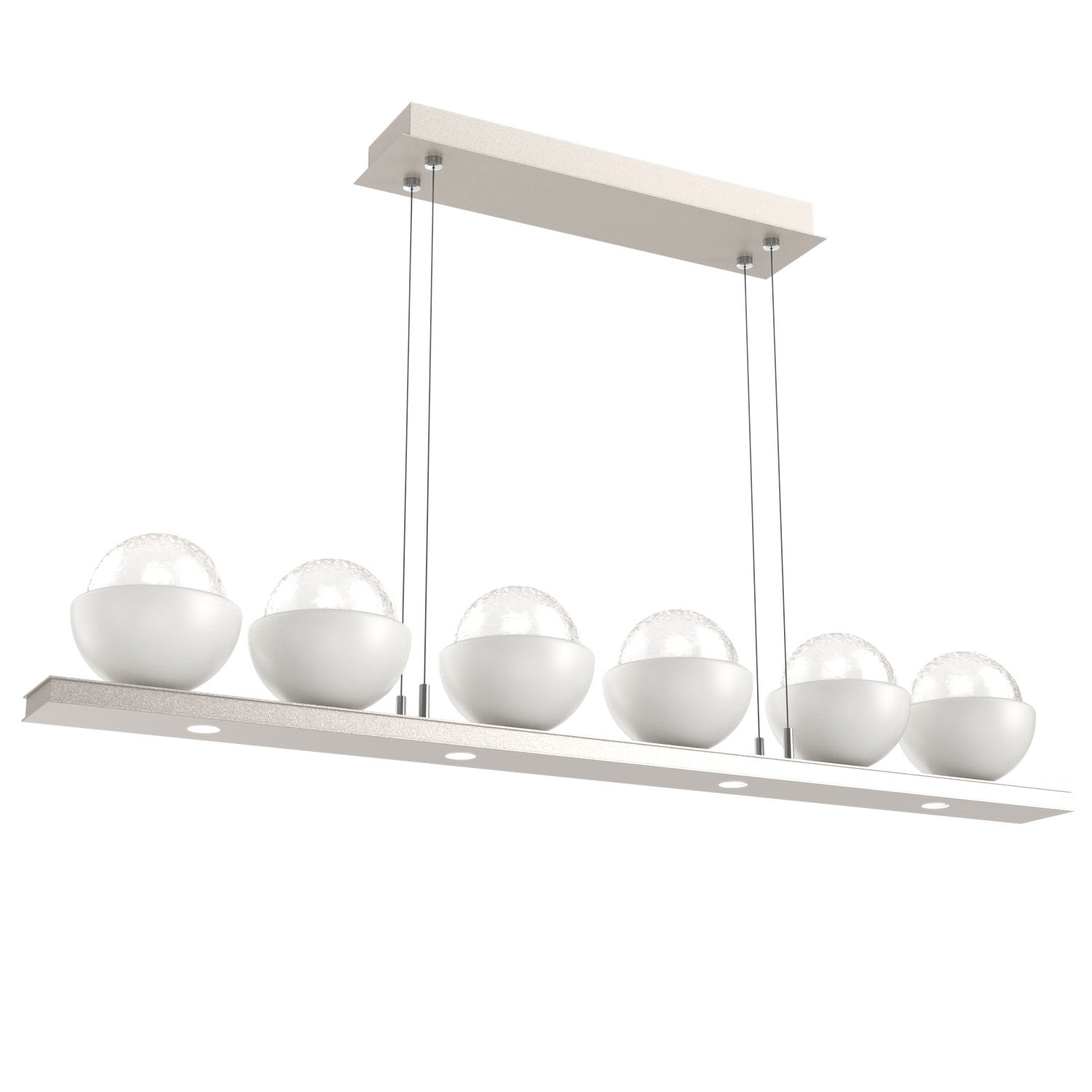 Hammerton Studio - PLB0093-0B-BS-WL-CA1-L3-WI - LED Linear Suspension - Cabochon - Beige Silver