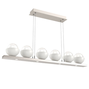 Hammerton Studio - PLB0093-0B-BS-WL-CA1-L3-WI - LED Linear Suspension - Cabochon - Beige Silver