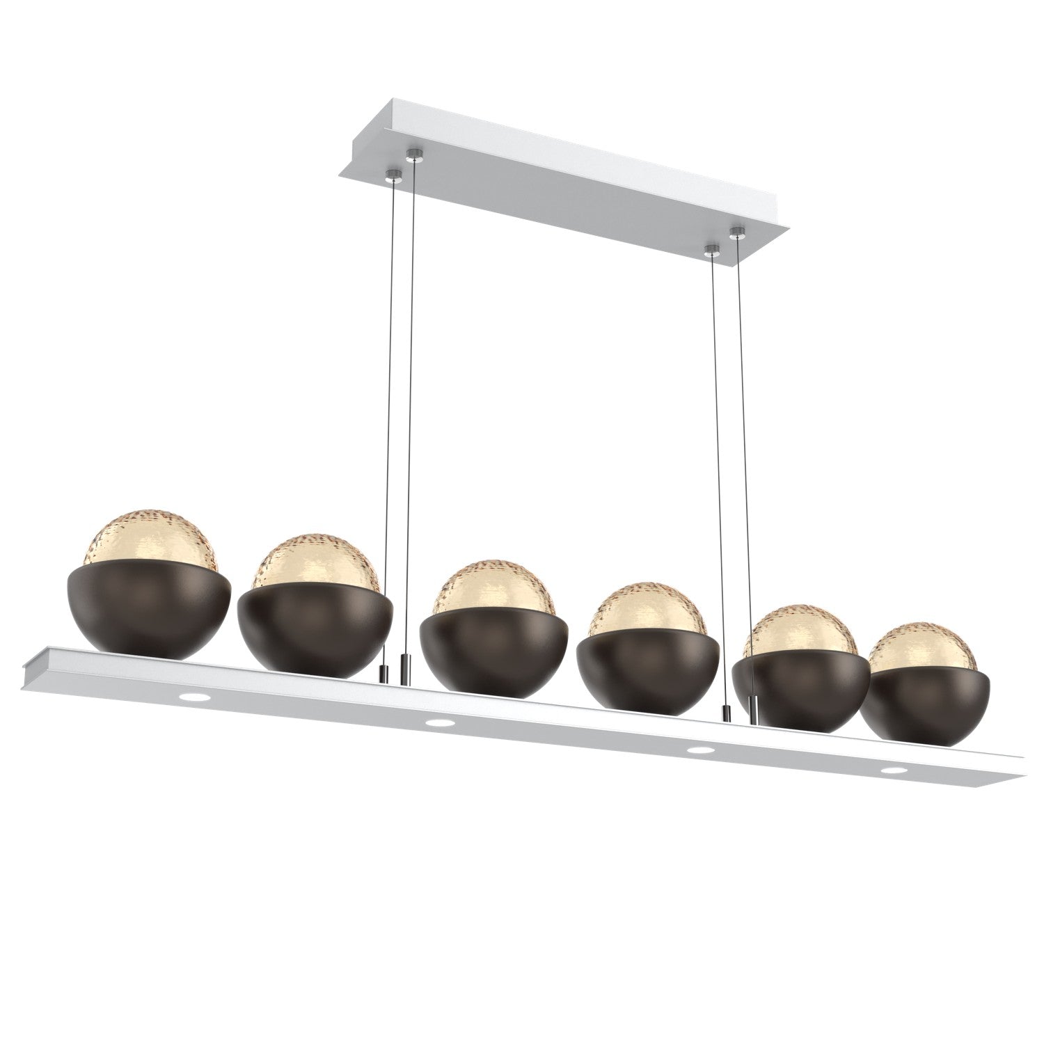 Hammerton Studio - PLB0093-0B-CS-A-CA1-L1-FB - LED Linear Suspension - Cabochon - Classic Silver