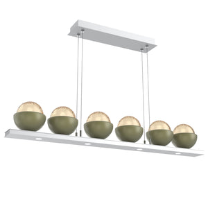 Hammerton Studio - PLB0093-0B-CS-A-CA1-L1-GE - LED Linear Suspension - Cabochon - Classic Silver