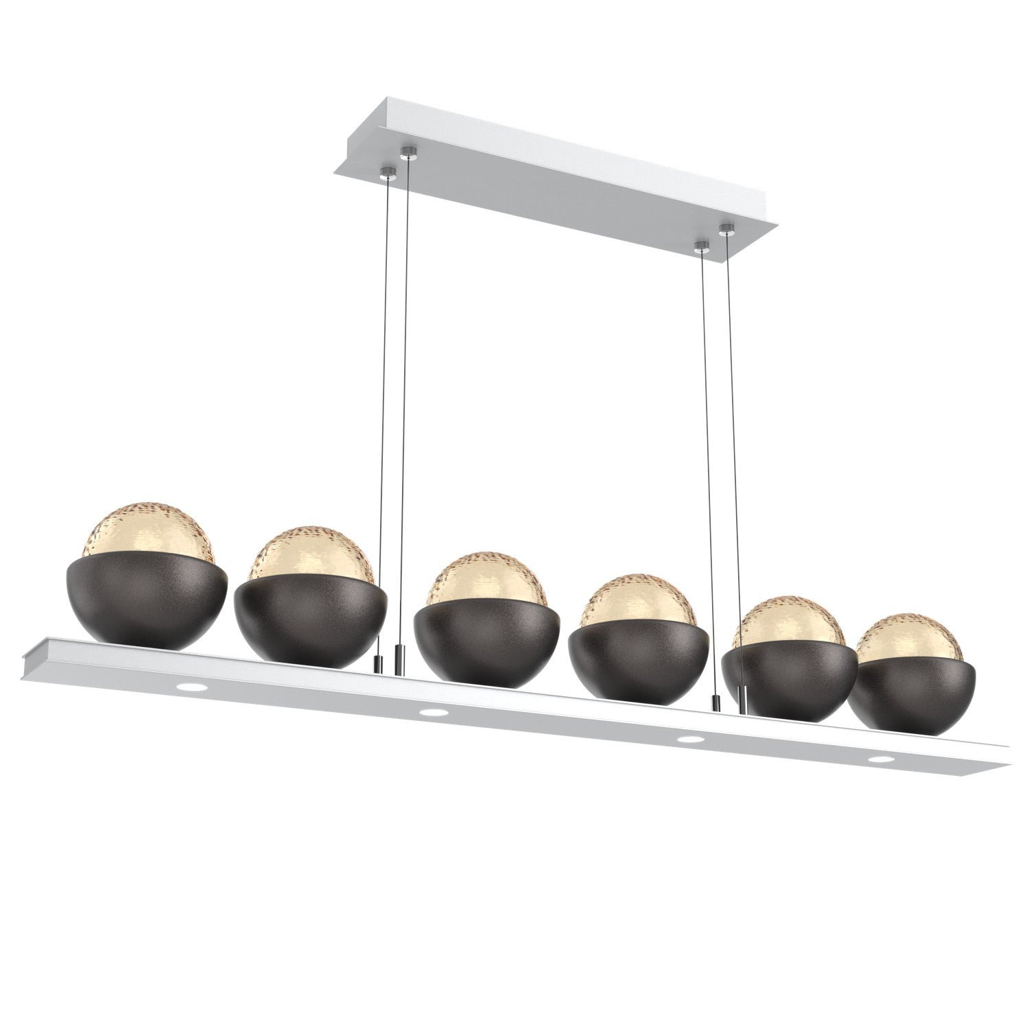 Hammerton Studio - PLB0093-0B-CS-A-CA1-L1-GP - LED Linear Suspension - Cabochon - Classic Silver